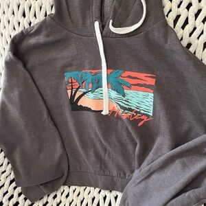 Hurley Grey Hoodie with White Drawstrings